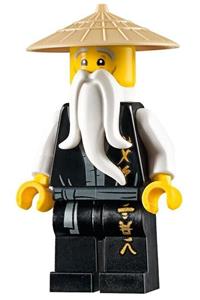 Sensei Wu, Black Robe, Gold Ninjago Logogram 'MASTER' - Legacy njo495