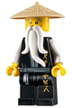 Sensei Wu, Black Robe, Gold Ninjago Logogram 'MASTER' - Legacy - njo495