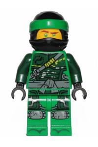 Lloyd Minifigure - Lloyd from the Hunted series, wearing a green wrap without Asian symbol - njo516
