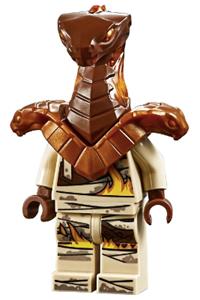 Pyro Whipper Minifigure - Pyro Whipper wearing armor with shoulder pads - njo543