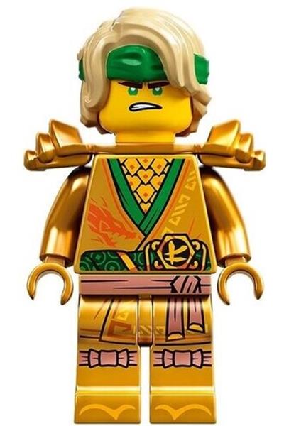 NEW Lego Ninjago GREEN NINJA MINIFIG - Lloyd ZX Minifigure w/2 Gold Swords  -9450