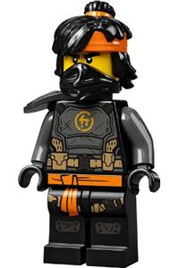 Cole Minifigure - Cole from The Island theme, wearing a mask and hair with a bandana - njo678