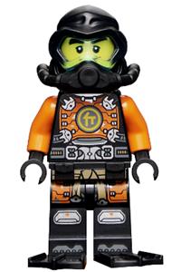 Cole Minifigure - Seabound Cole equipped with scuba gear - njo700
