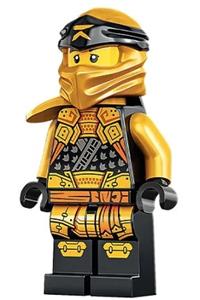 Cole (Golden Ninja) Minifigure - Golden Ninja Cole wearing crystalized armor - njo758
