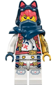 Sora - White and Coral Racing Suit, Dark Blue Hood - njo820