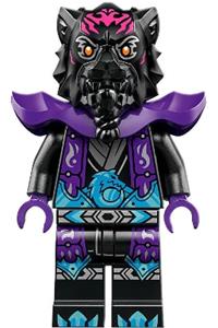 Lord Ras Minifigure - Lord Ras wearing dark purple armor - njo862