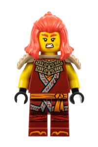 Wyldfyre Minifigure - Wyldfyre wearing a dark red tunic - njo872