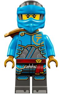 Nya Minifigure - Nya from Dragons Rising series wearing a head wrap and shoulder pad - njo885