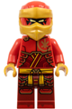 Kai from Dragons Rising with a red and pearl gold head wrap - njo890