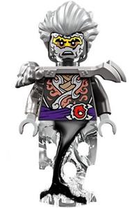 Cinder Minifigure - Cinder with pearl dark gray and flat silver armor, wearing ghost legs - njo901