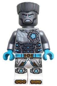 Zane Minifigure - Zane from Dragons Rising with a flat silver torso - njo922