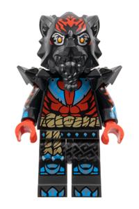 Lord Ras Minifigure - Lord Ras with red markings and black shoulder armor - njo927
