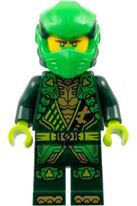 Lloyd Minifigure - Lloyd from Dragons Rising wearing a tunic with shoulder armor and a head wrap - njo928