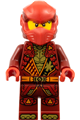 Kai from Dragons Rising theme wearing a tunic with shoulder armor and a dark red and red head wrap - njo930