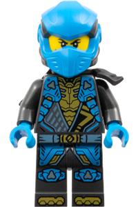 Nya Dragons Rising Minifigure - Nya from "Dragons Rising" wearing a tunic with shoulder armor, head wrap, and scabbard - njo932