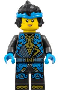 Nya Dragons Rising Minifigure - Nya from Dragons Rising with tunic, shoulder armor, and styled hair - njo933
