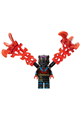 Lord Ras with dark pink markings, red muscles, and energy claws - njo944