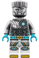 Zane from Dragons Rising with a flat silver torso and a smile - njo953