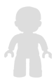 Duplo Figure, Male Police, Dark Gray Legs, Black Top with Zipper, Tie and Badge, Brown Hair - 4555pb059