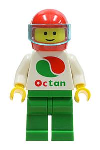 Octan - White Logo, Green Legs, Red Helmet, Trans-Light Blue Visor oct003