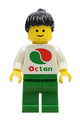 Octan - White Logo, Green Legs, Black Ponytail Hair - oct009