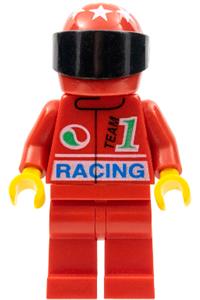 Octan - Racing, Red Legs, Red Helmet 7 White Stars, Black Visor oct029