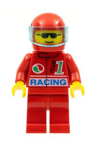 Octan - Racing, Red Legs, Red Helmet, Trans-Light Blue Visor oct030