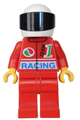 Octan - Racing, Red Legs, White Helmet, Black Visor - oct031