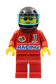 Octan - Racing, Red Legs, Black Helmet, Trans-Light Blue Visor - oct032