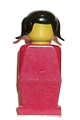 Legoland - Red Torso, Red Legs, Black Pigtails Hair - old001