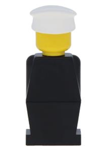 Legoland - Black Torso, Black Legs, White Hat old009