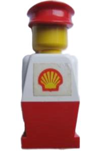 Legoland - White Torso, Red Legs, Red Hat, Shell Logo Sticker old016s