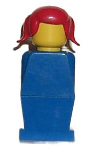 Legoland - Blue Torso, Blue Legs, Red Pigtails Hair old022