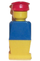 Legoland - Blue Torso, Yellow Legs, Red Hat - old023