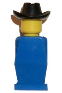 Legoland - Blue Torso, Blue Legs, Black Cowboy Hat old028