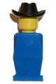 Legoland - Blue Torso, Blue Legs, Black Cowboy Hat - old028