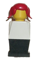 Legoland - White Torso, Black Legs, Red Pigtails Hair - old036