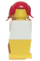 Legoland - White Torso, Yellow Legs, Red Pigtails Hair - old038