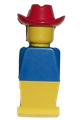 Legoland - Blue Torso, Yellow Legs, Red Cowboy Hat - old041