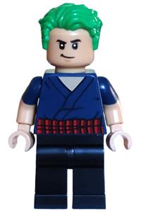 Roronoa Zoro Minifigure - Roronoa Zoro with dark blue shirt and hair - op006