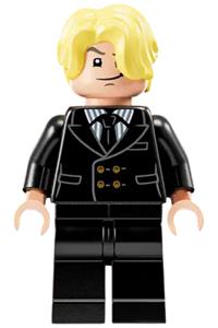 Sanji Vinsmoke Minifigure - Sanji Vinsmoke wearing a black tuxedo - op014
