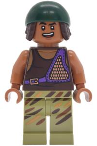 Usopp Minifigure - Usopp wearing a dark green bandana with olive green legs - op030