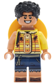 Monkey D. Luffy wearing a yellow vest with a straw hat on his back - op035