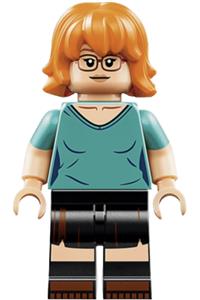 Nami Minifigure - Nami wearing a dark turquoise shirt with black legs - op048
