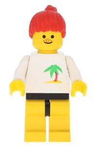 Palm Tree - Yellow Legs, Red Ponytail Hair par019