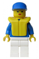 Jogging Suit - White Legs, Blue Cap, Life Jacket - par045