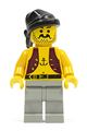 Pirate with Anchor Shirt, Light Gray Legs, Black Bandana - pi012
