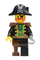 Captain Red Beard with pirate hat with skull - pi055