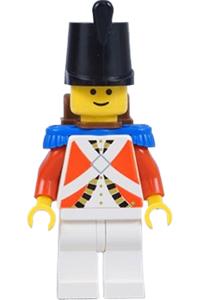 Imperial Guard Minifigure - Imperial Guard with blue epaulettes, brown backpack, non-opening - pi062