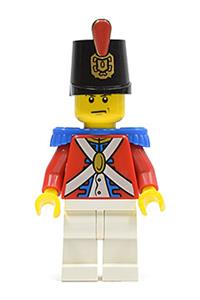 Imperial Soldier Minifigure - Imperial Soldier II with shako hat printed, scowl - pi090
